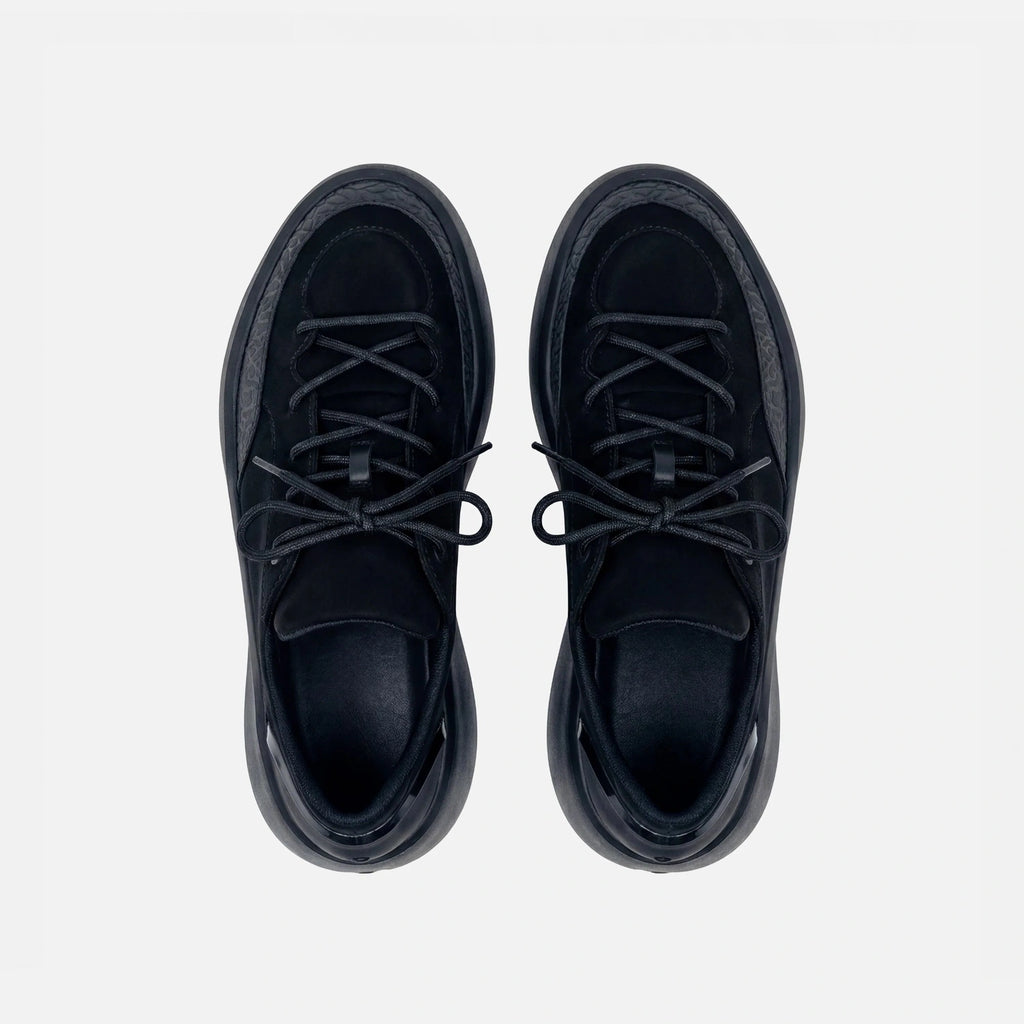 FCTRY Lab OB1 Black AF Sneaker - Heel View