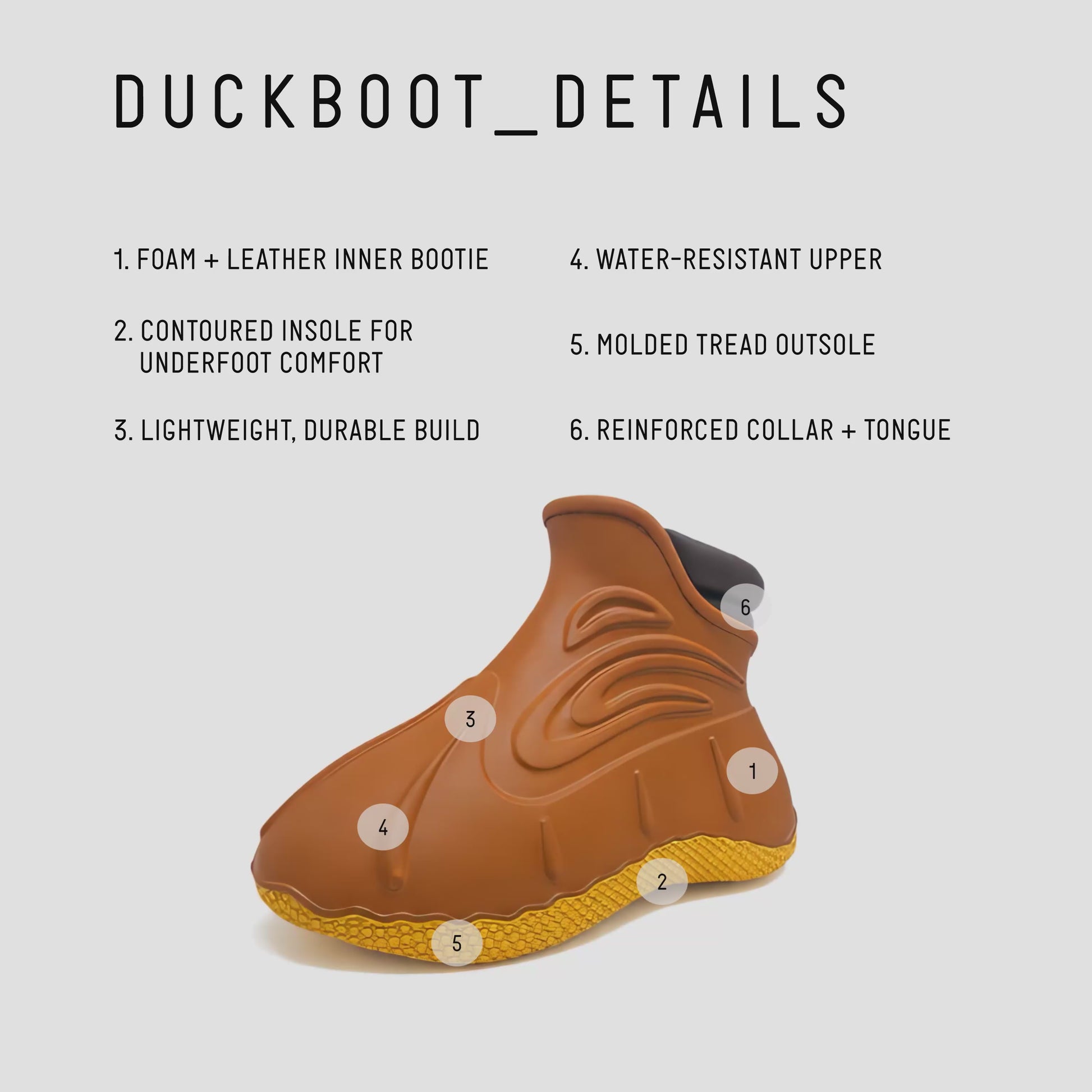 DUCK BOOT - CARAMEL