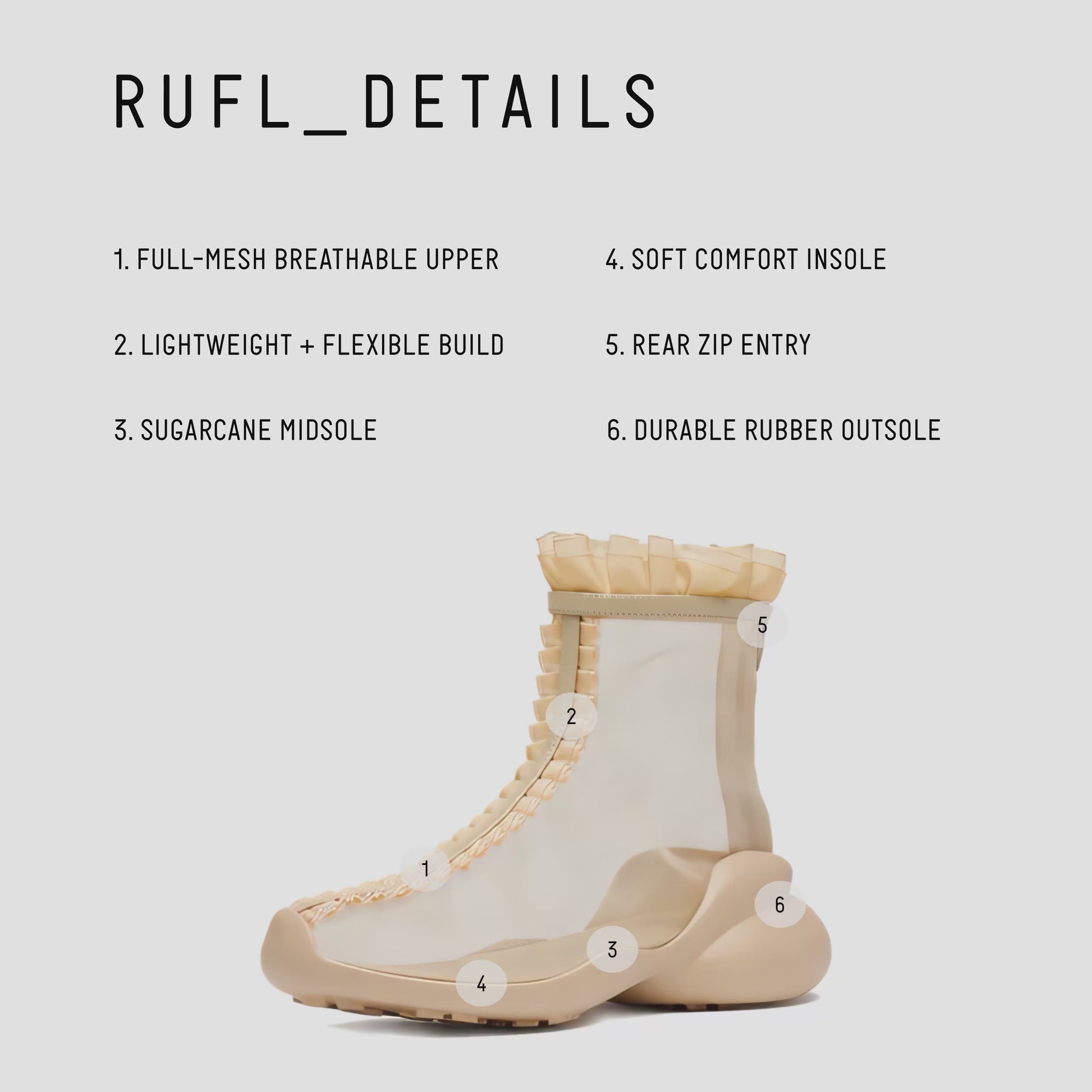 RUFL BOOT - BEIGE